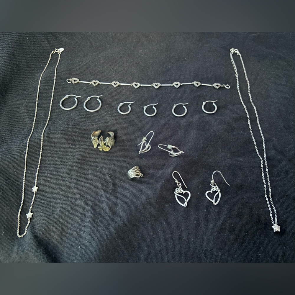 Silver jewelry bundle